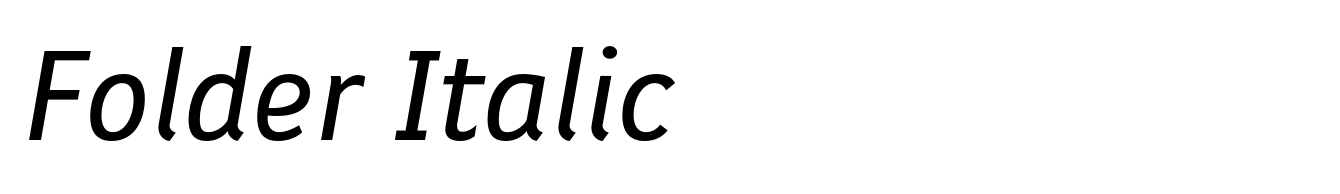 Folder Italic